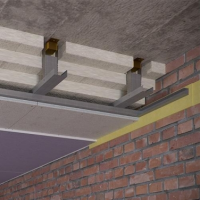 Каркасная звукоизоляция потолка на подвесах Виброфлекс-К15 (от 200 мм)